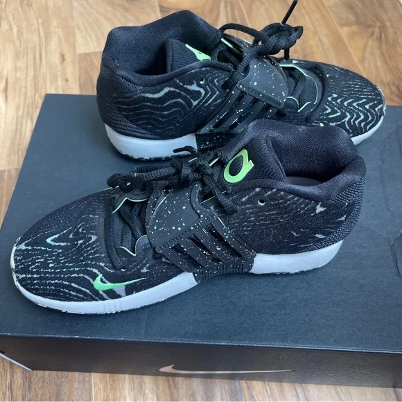 NWOB Nike KD 14 ‘Black Lime Glow’ Basketball CW3935-3005 Size 5 Men/ Women 6.5 - Picture 1 of 6